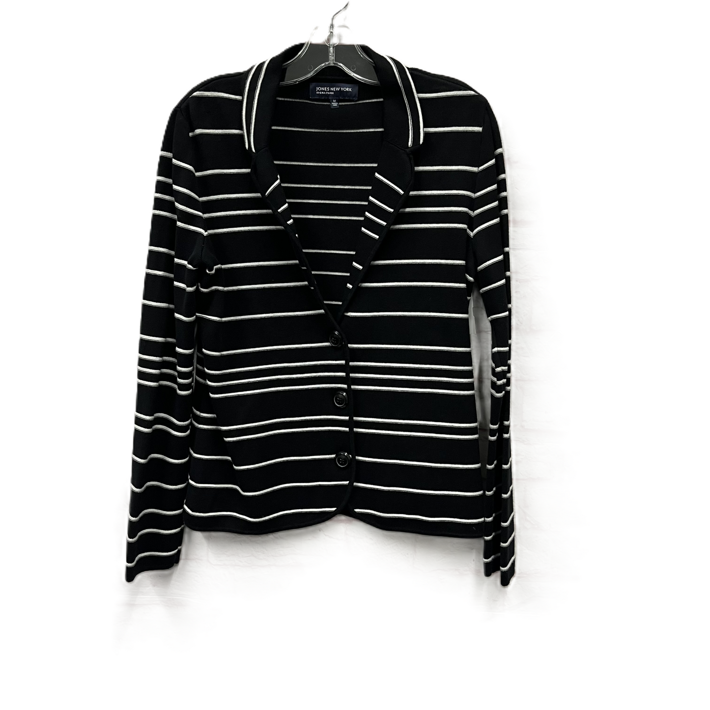 Cardigan By Jones New York In Black & White, Size: M