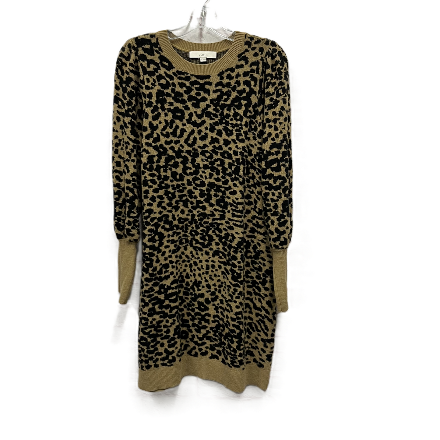 Dress Casual Midi By Loft In Animal Print, Size: L