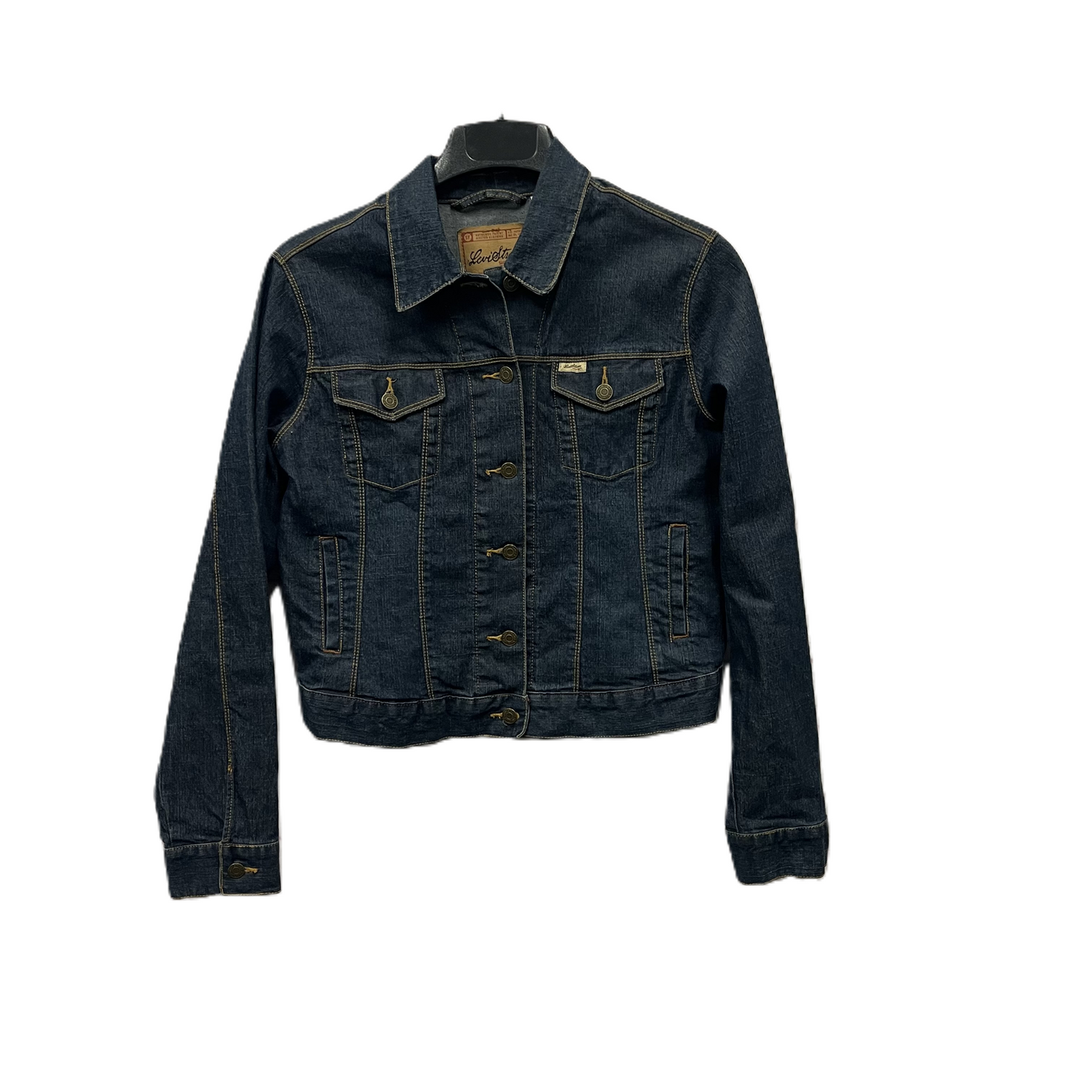 Jacket Denim By Levis Signature In Blue Denim, Size: L