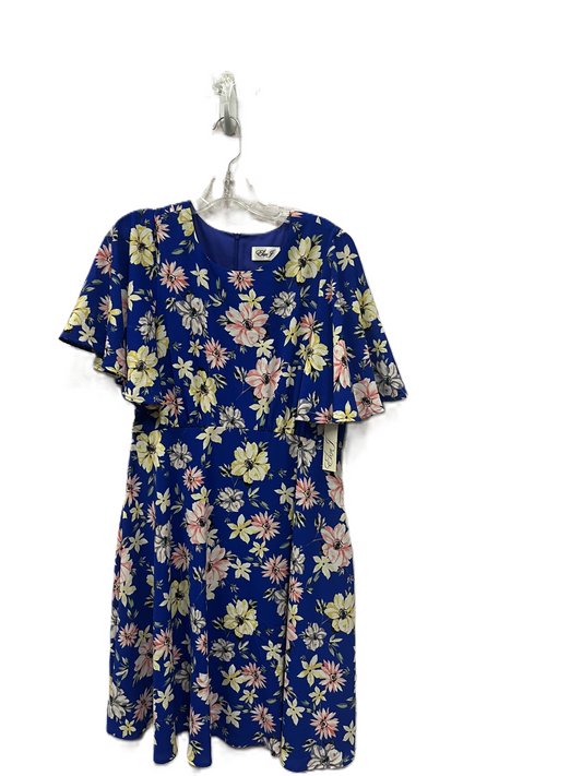 Dress Casual Midi By Eliza J In Blue, Size: L