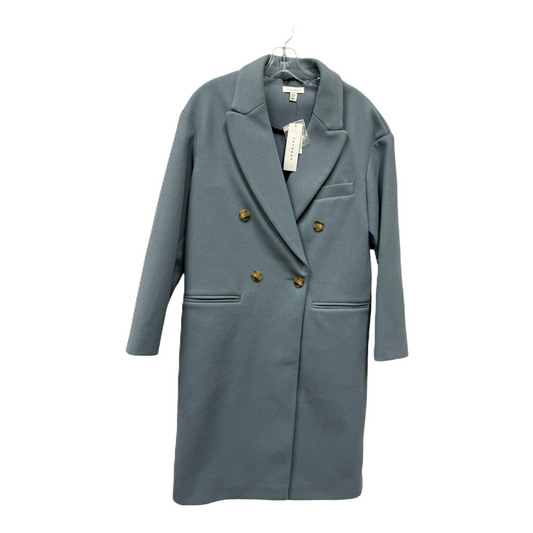 Coat Wool By Topshop In Blue, Size: S