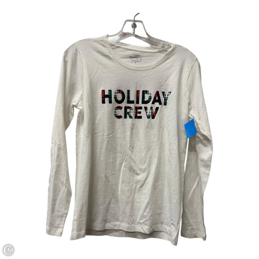 Top Long Sleeve By J. Crew In White, Size: S