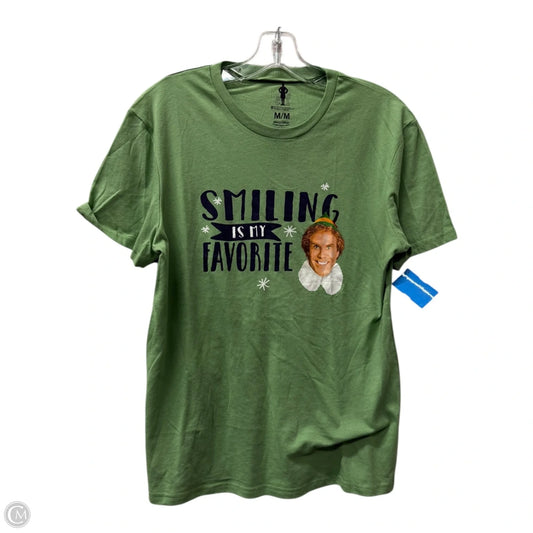 Top Short Sleeve By elf  In Green, Size: M