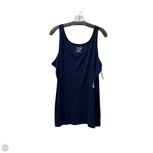 Top Sleeveless Basic By Time And Tru In Navy, Size: 3x