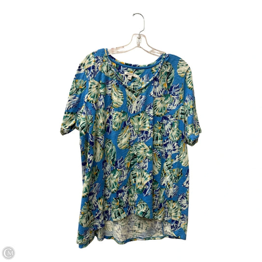 Top Short Sleeve By Chicos In Blue, Size: Xl