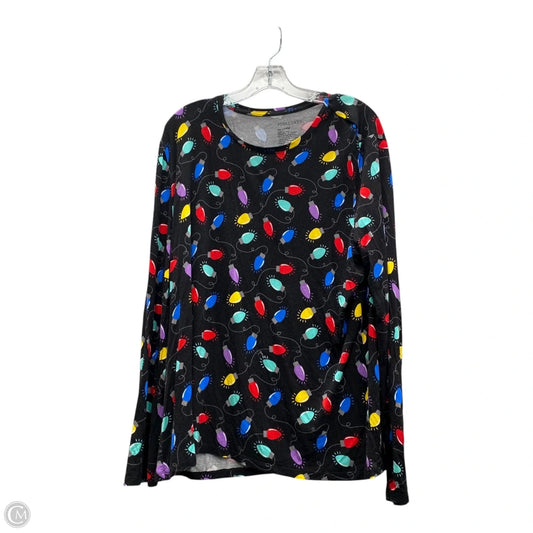 Top Long Sleeve By Jolidays  In Black, Size: 1x