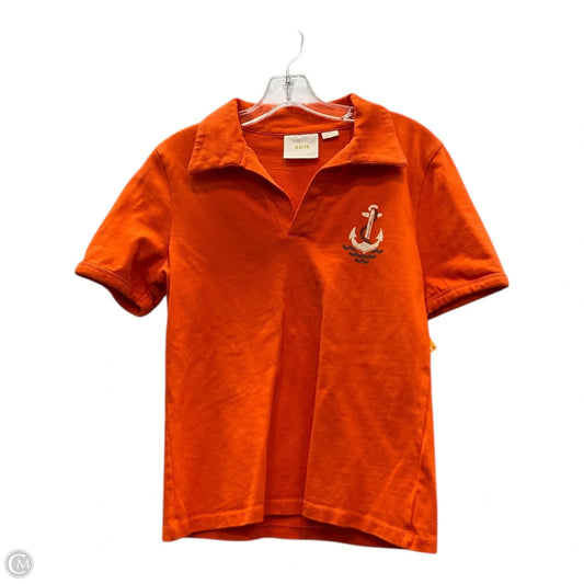 Top Short Sleeve By Maeve In Orange, Size: M