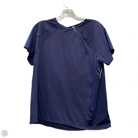 Athletic Top Short Sleeve By Athleta In Navy, Size: M