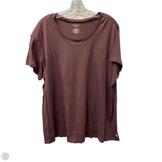 Top Short Sleeve By Torrid In Purple, Size: 1x