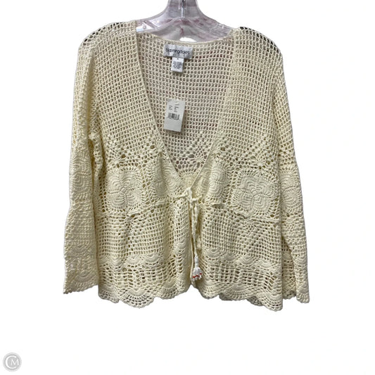Cardigan By Bloomingdales In Cream, Size: Xl