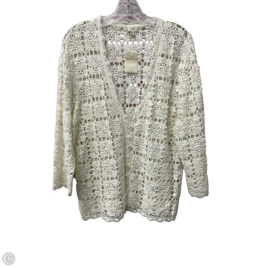 Cardigan By J. Jill In White, Size: Xl