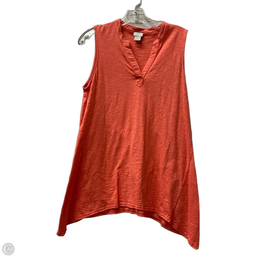 Top Sleeveless By Chicos In Orange, Size: M