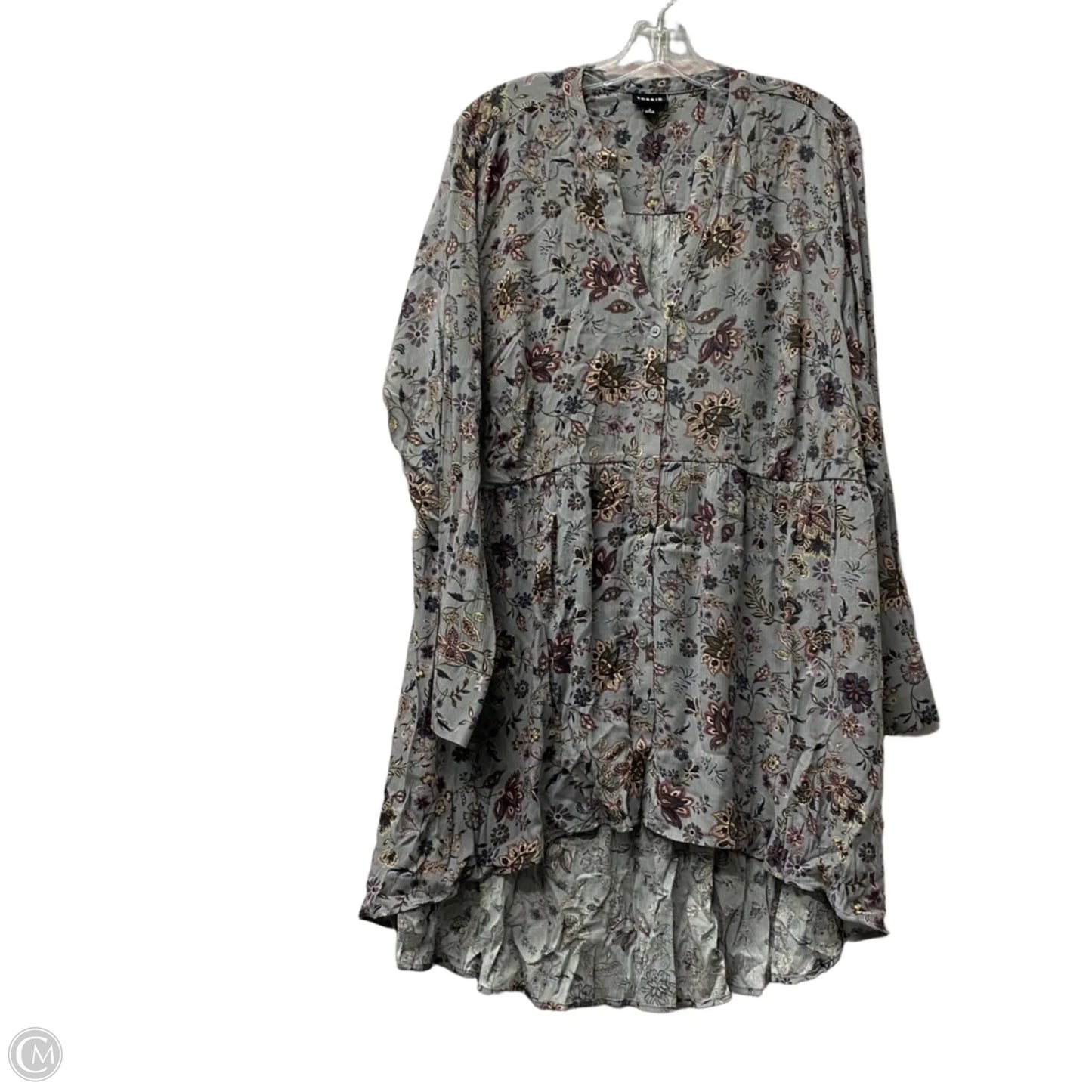 Top Long Sleeve By Torrid In Grey, Size: 2x