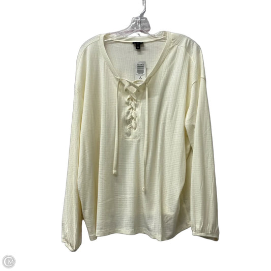 Top Long Sleeve By Torrid In Cream, Size: 2x