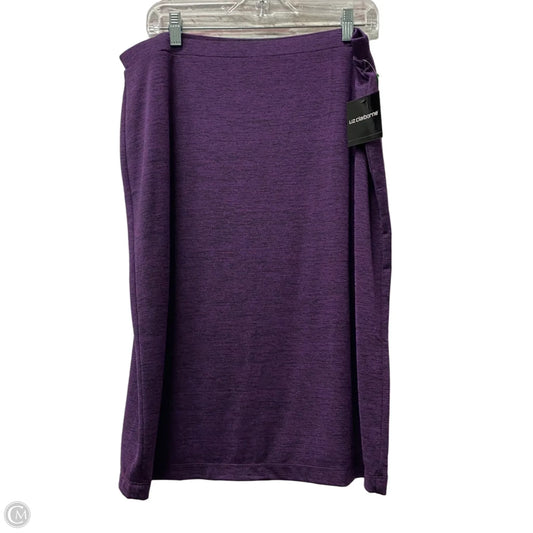 Skirt Midi By Liz Claiborne In Purple, Size: Xl