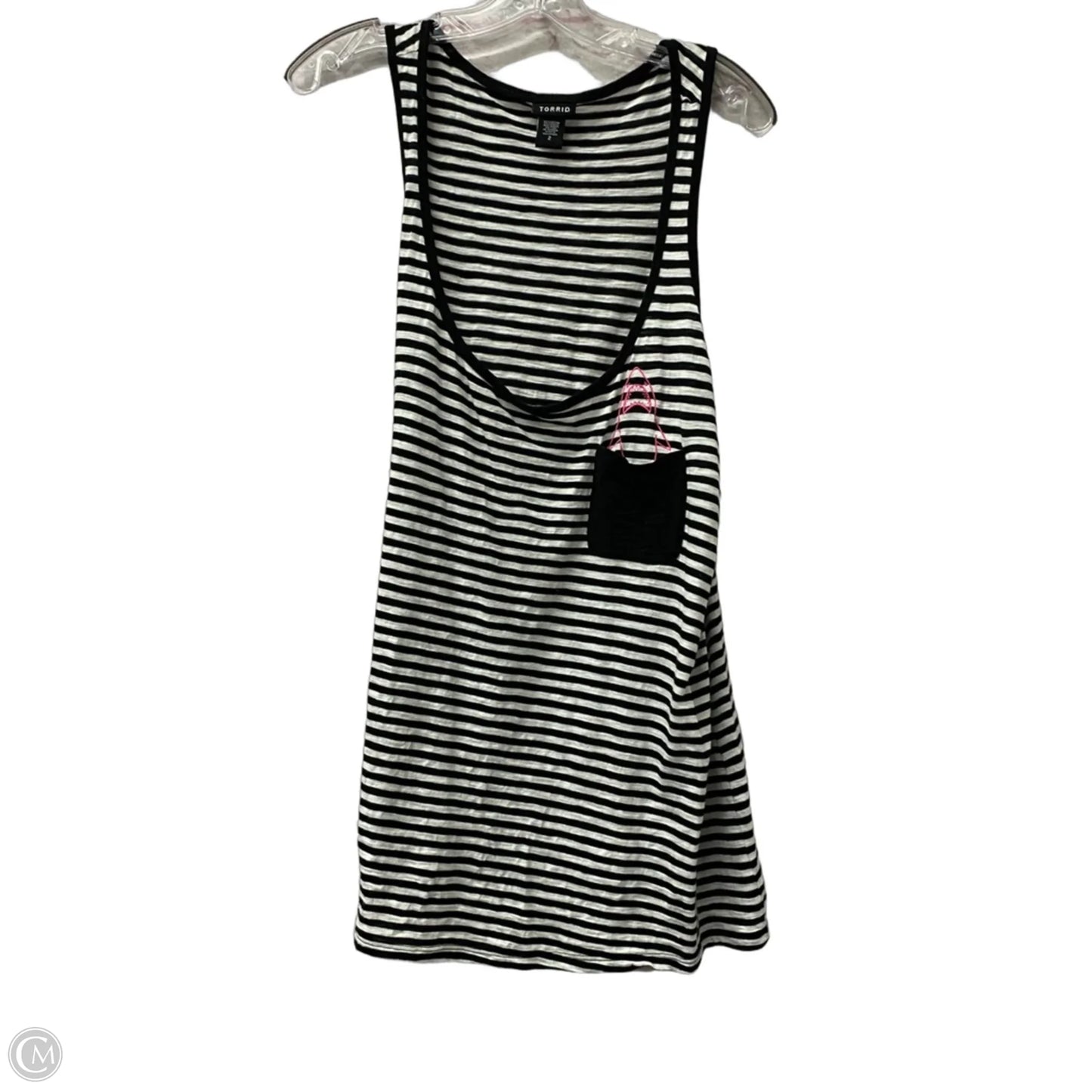 Top Sleeveless By Torrid In Black & White, Size: 2x