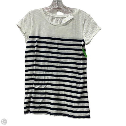 Top Short Sleeve By Loft In Black & White, Size: S