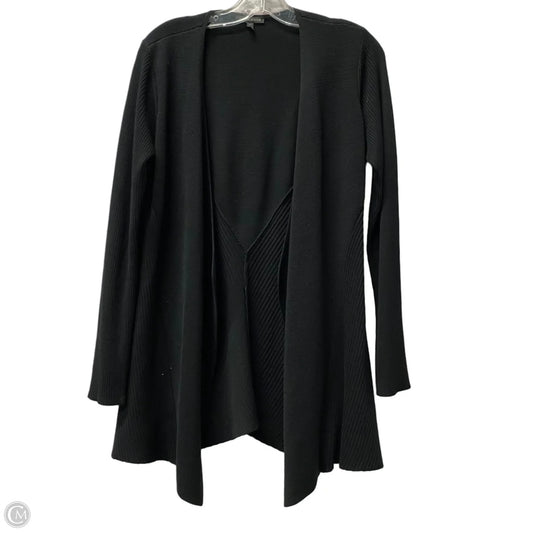 Sweater Cardigan By Eileen Fisher In Black, Size: M