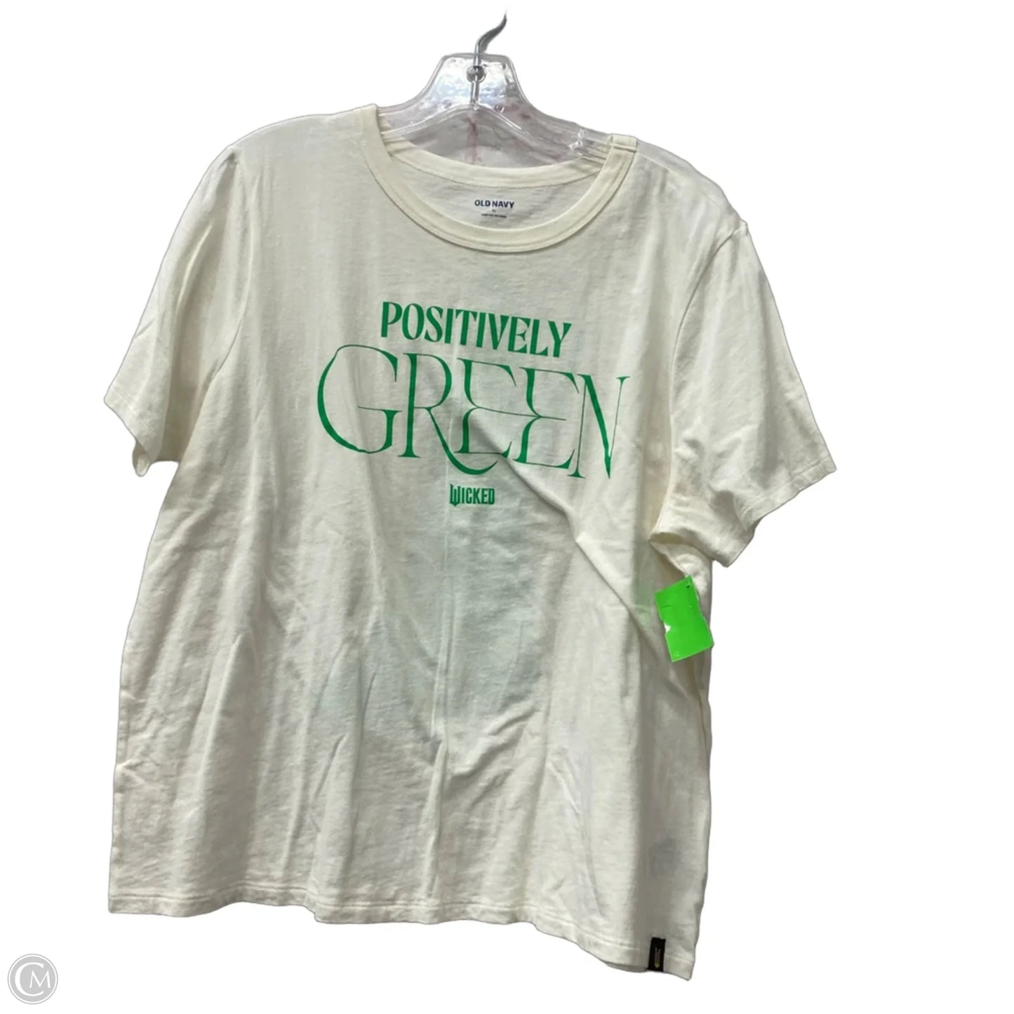 Top Short Sleeve By Old Navy In Cream, Size: Xl