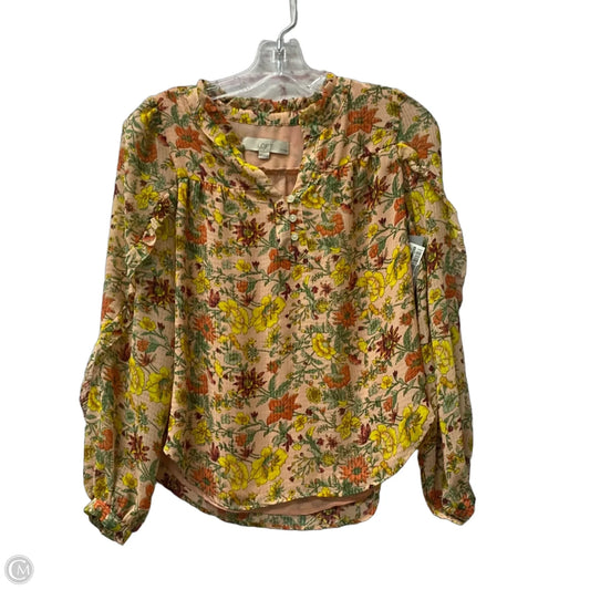 Top Long Sleeve By Loft In Orange, Size: Xsp
