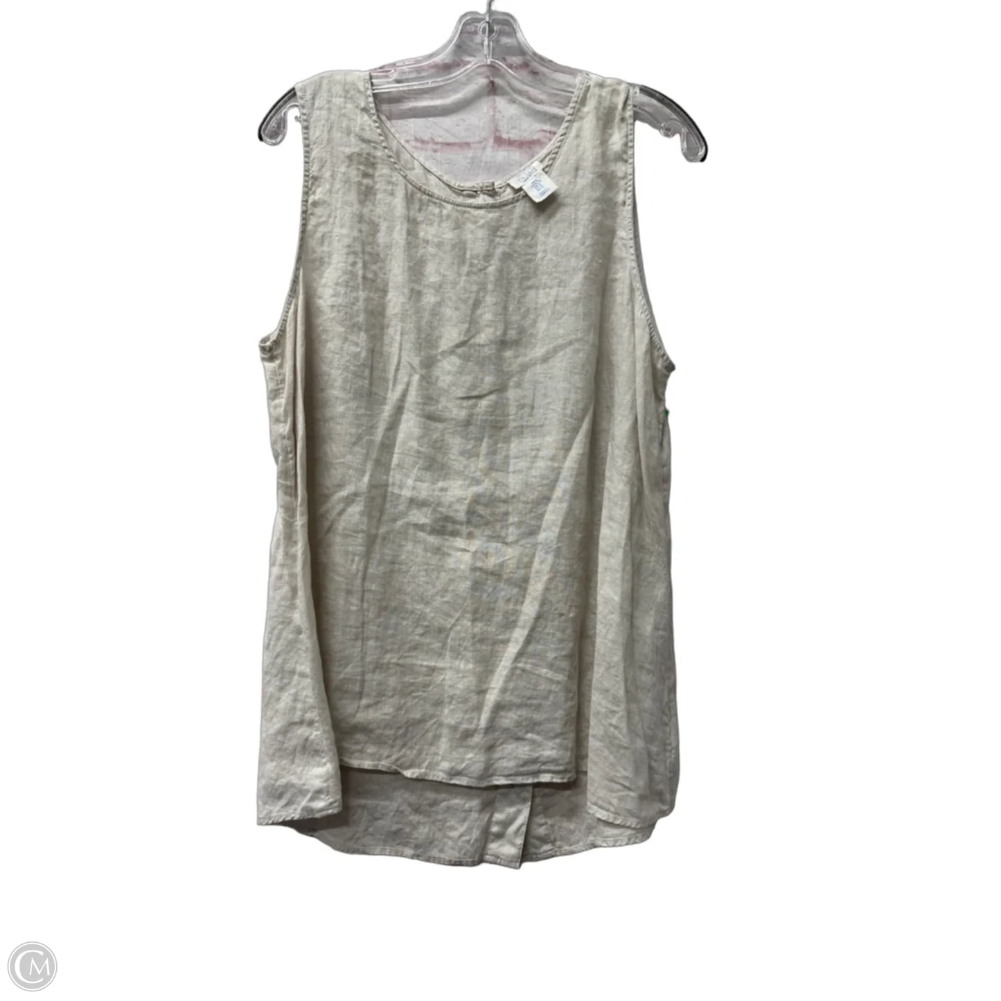Top Sleeveless By Sigrid Olsen In Ivory, Size: Xl