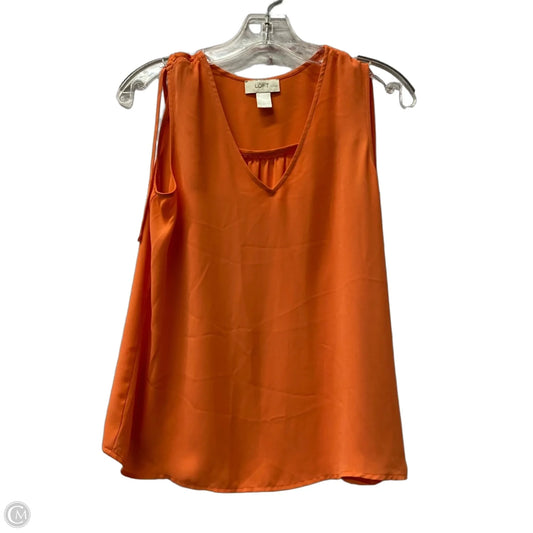 Top Sleeveless By Loft In Orange, Size: Sp
