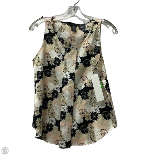 Top Sleeveless By Ann Taylor In Black & Pink, Size: Xsp