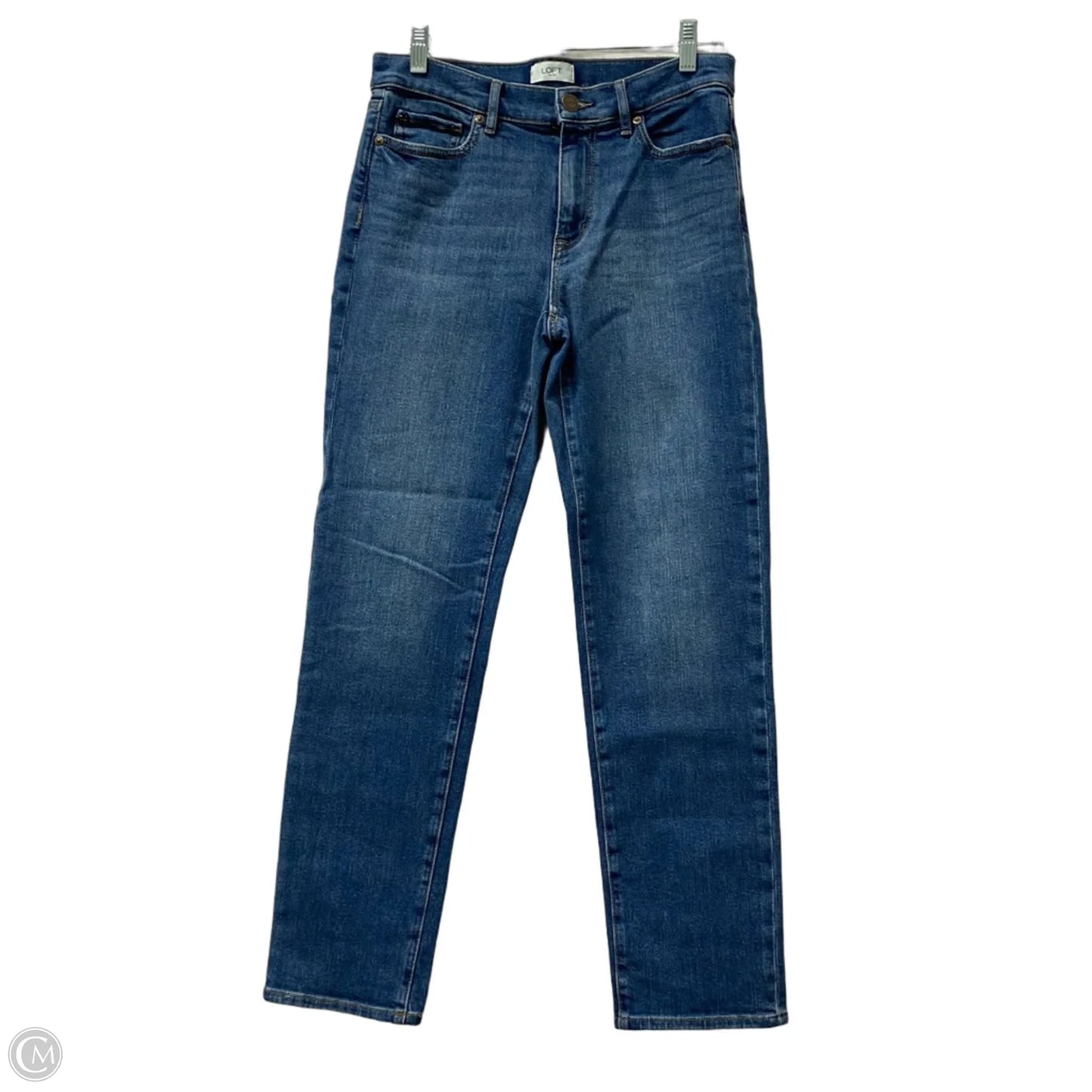 Jeans Straight By Loft In Blue Denim, Size: 0