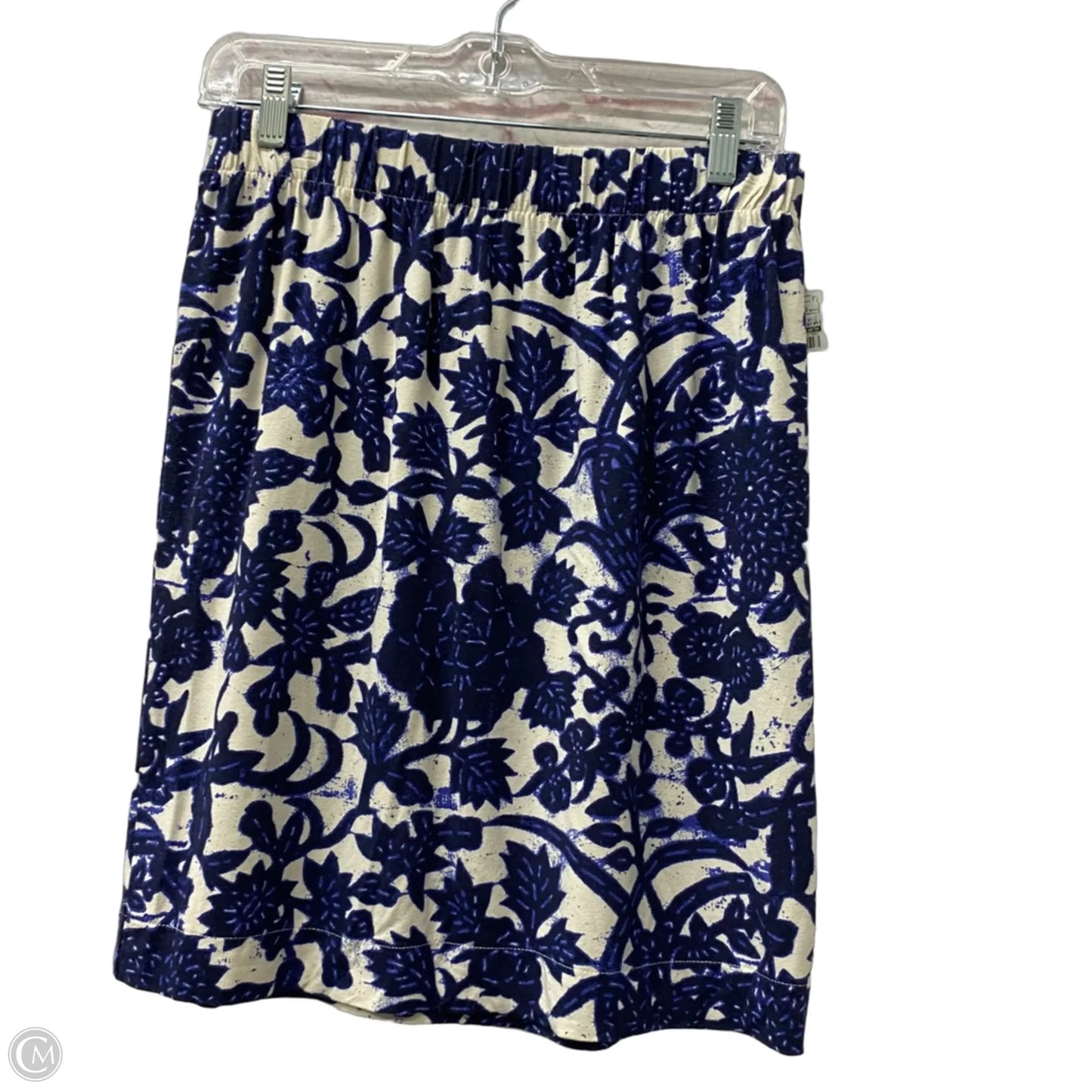Skirt Midi By Loft In Blue & Cream, Size: S
