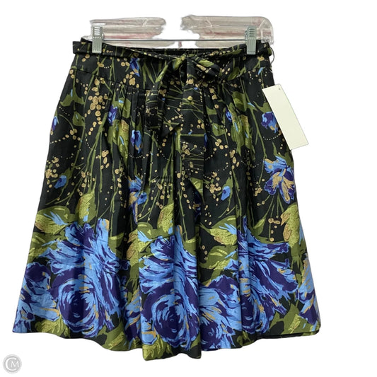 Skirt Midi By Loft In Black & Green, Size: 2p