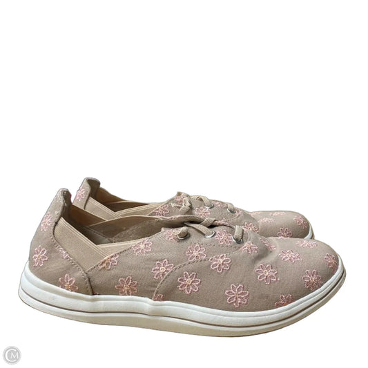 Shoes Sneakers By Clarks In Pink & Tan, Size: 6.5