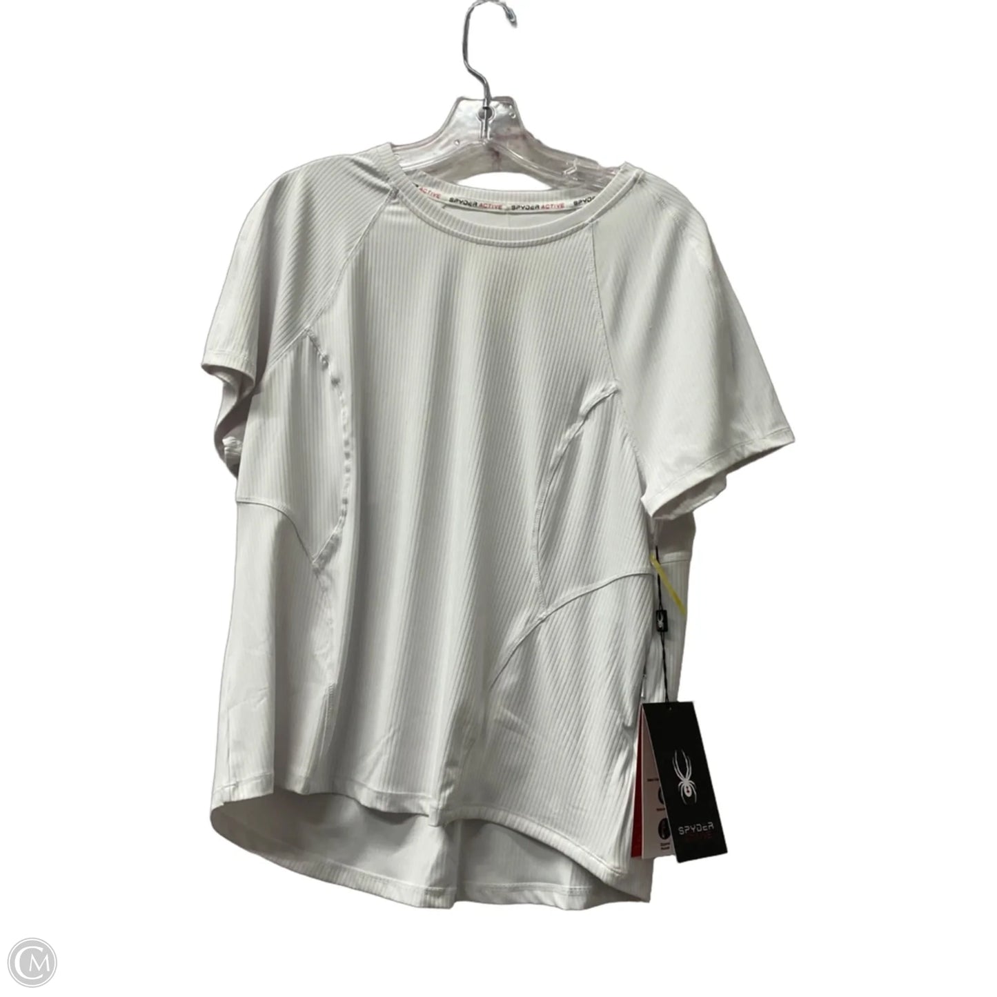 Athletic Top Short Sleeve By Spyder In White, Size: Xl