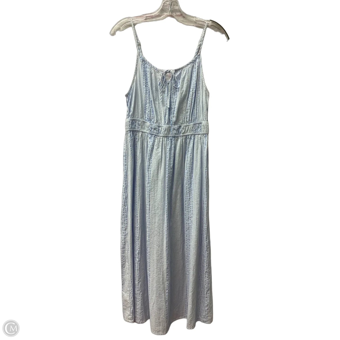 Dress Casual Midi By Loft In Blue & White, Size: S