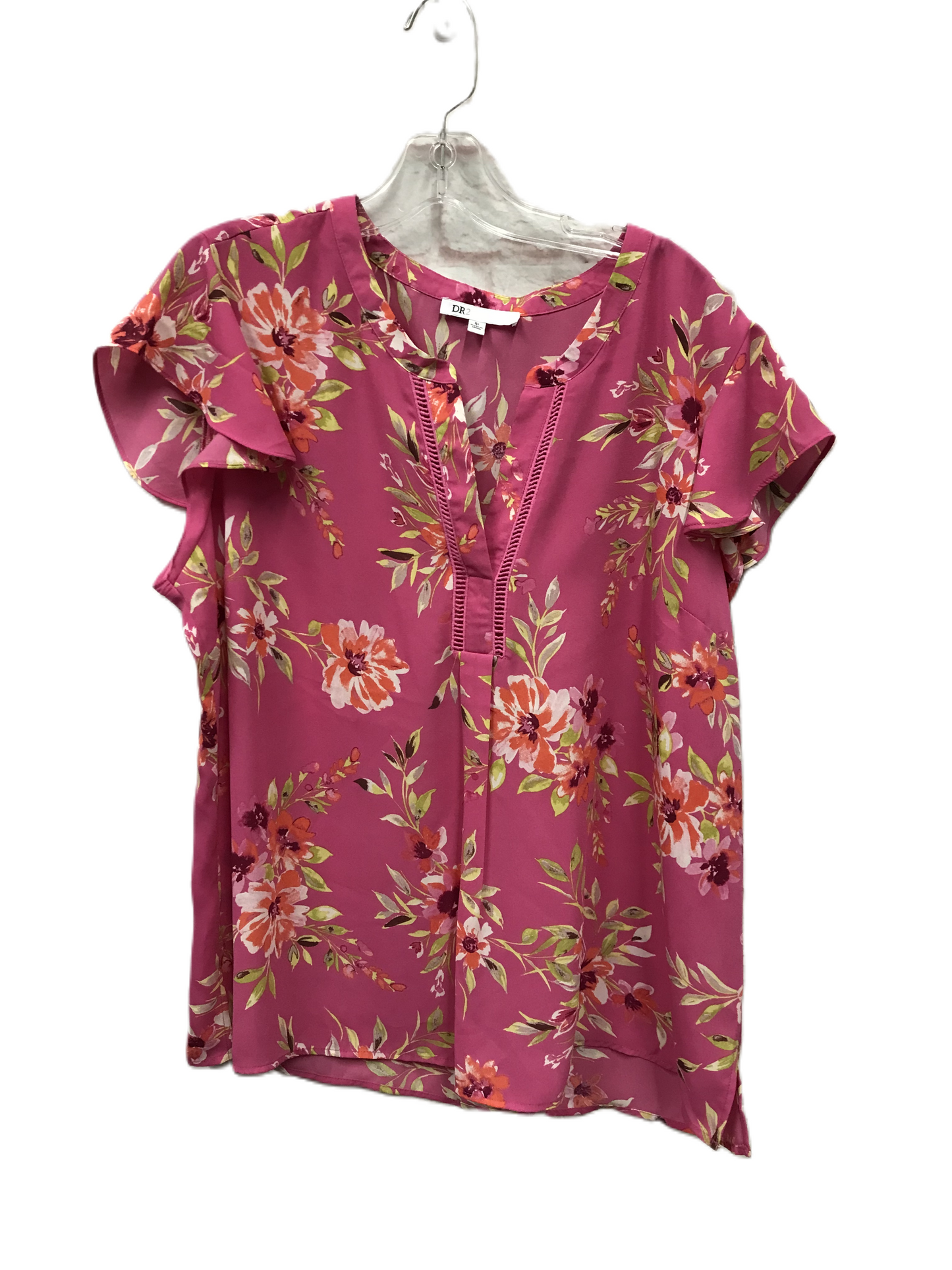 Pink Top Short Sleeve By Dr2, Size: Xl