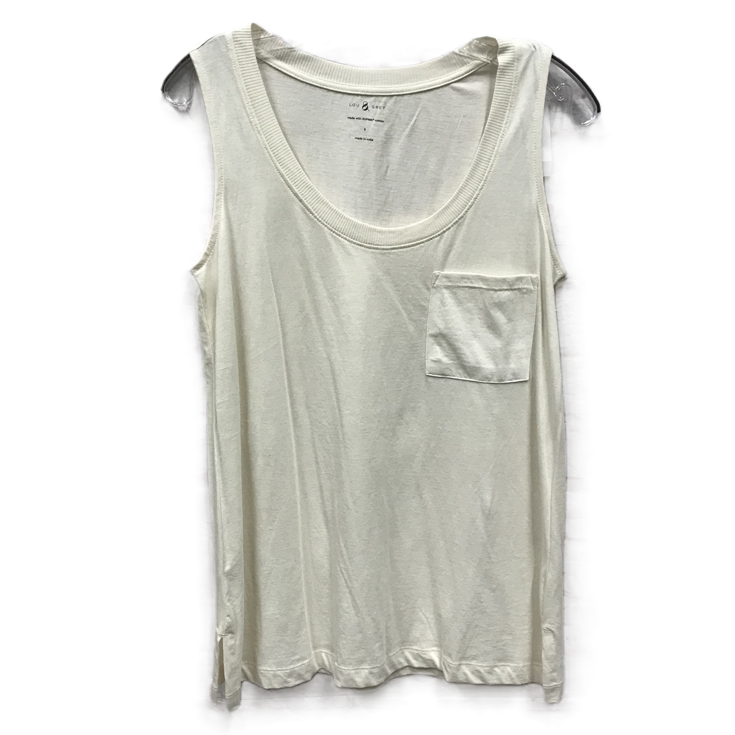 Cream Top Sleeveless By Lou And Grey, Size: S