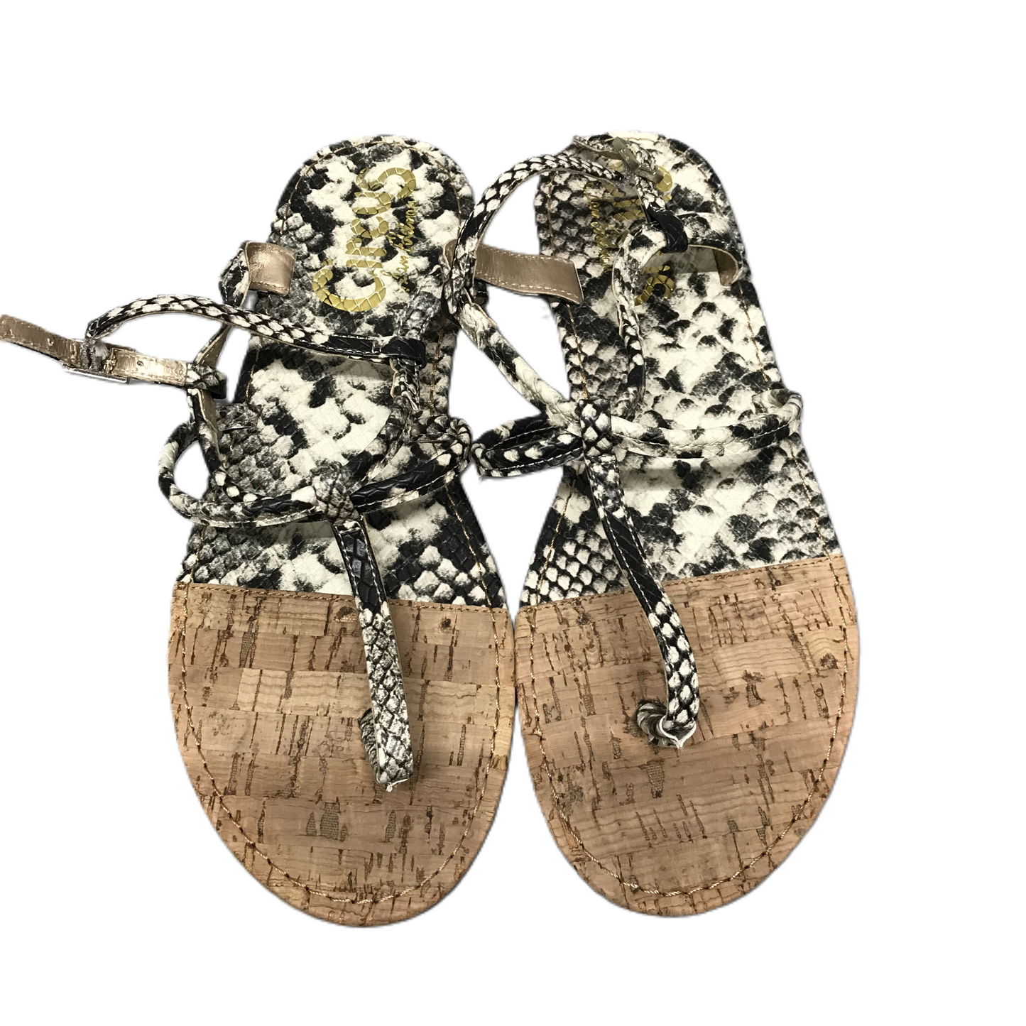 Snakeskin Print Sandals Flats By Circus By Sam Edelman, Size: 8