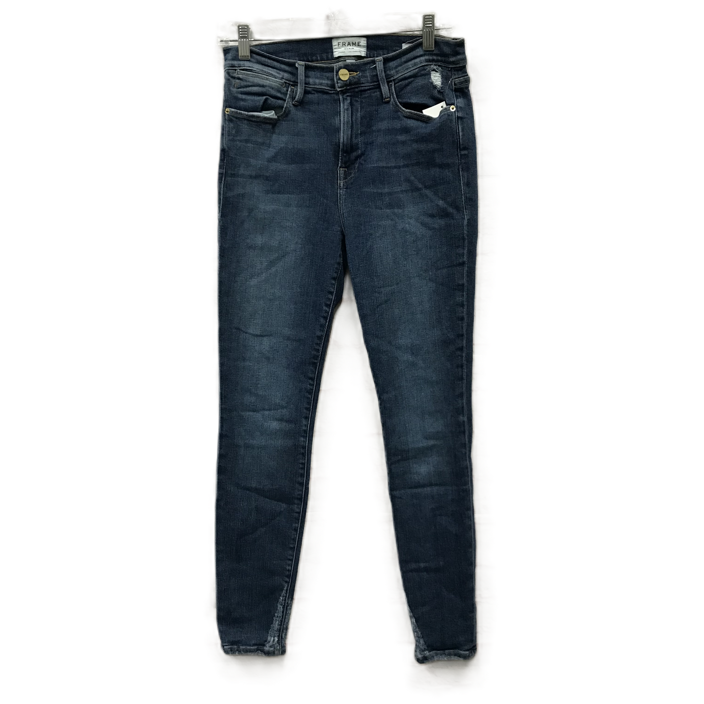 Blue Denim Jeans Skinny By Frame, Size: 8