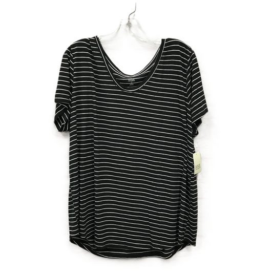 Black & White Top Short Sleeve By Ana, Size: 1x
