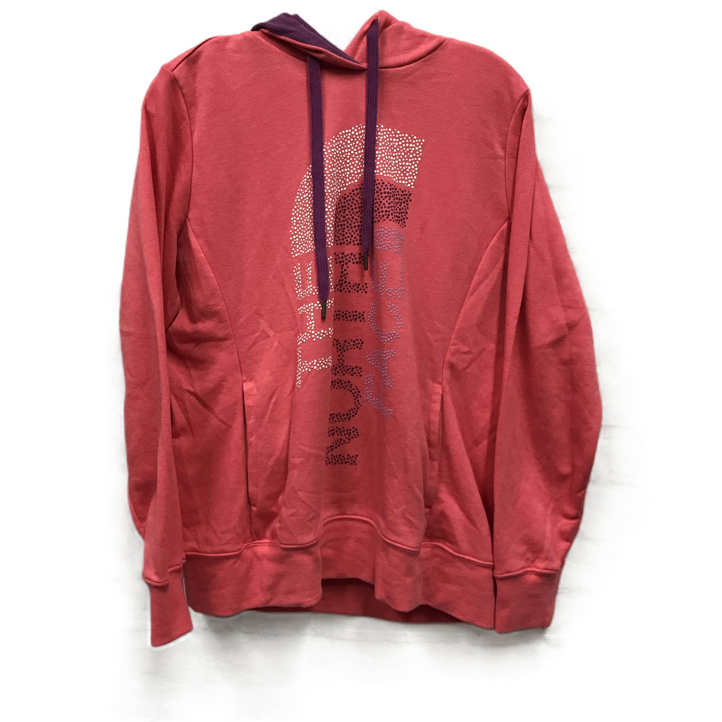 Athletic Sweatshirt Hoodie By The North Face In Pink, Size: L