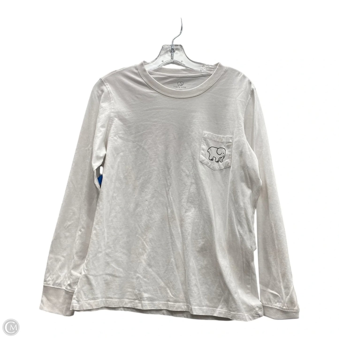 Top Long Sleeve Basic By Ivory Ella In White, Size: L