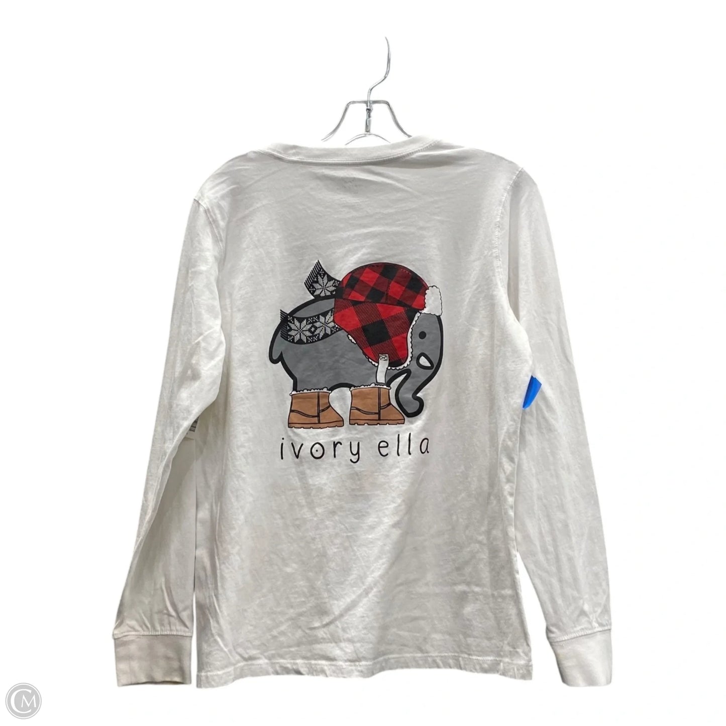 Top Long Sleeve Basic By Ivory Ella In White, Size: L