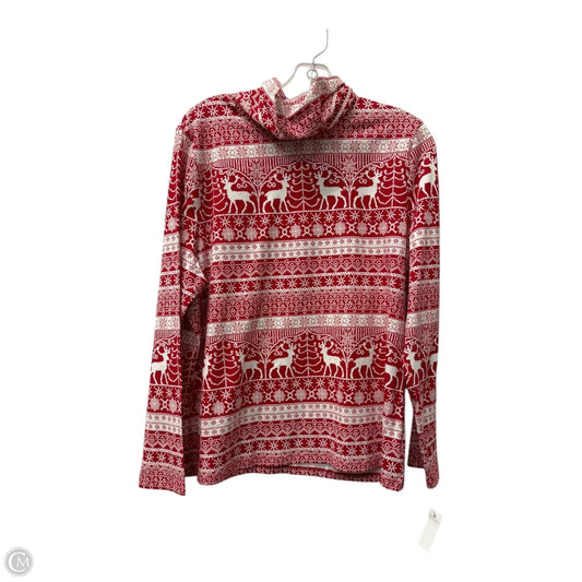 Top Long Sleeve Basic By Talbots In Red, Size: Xlp