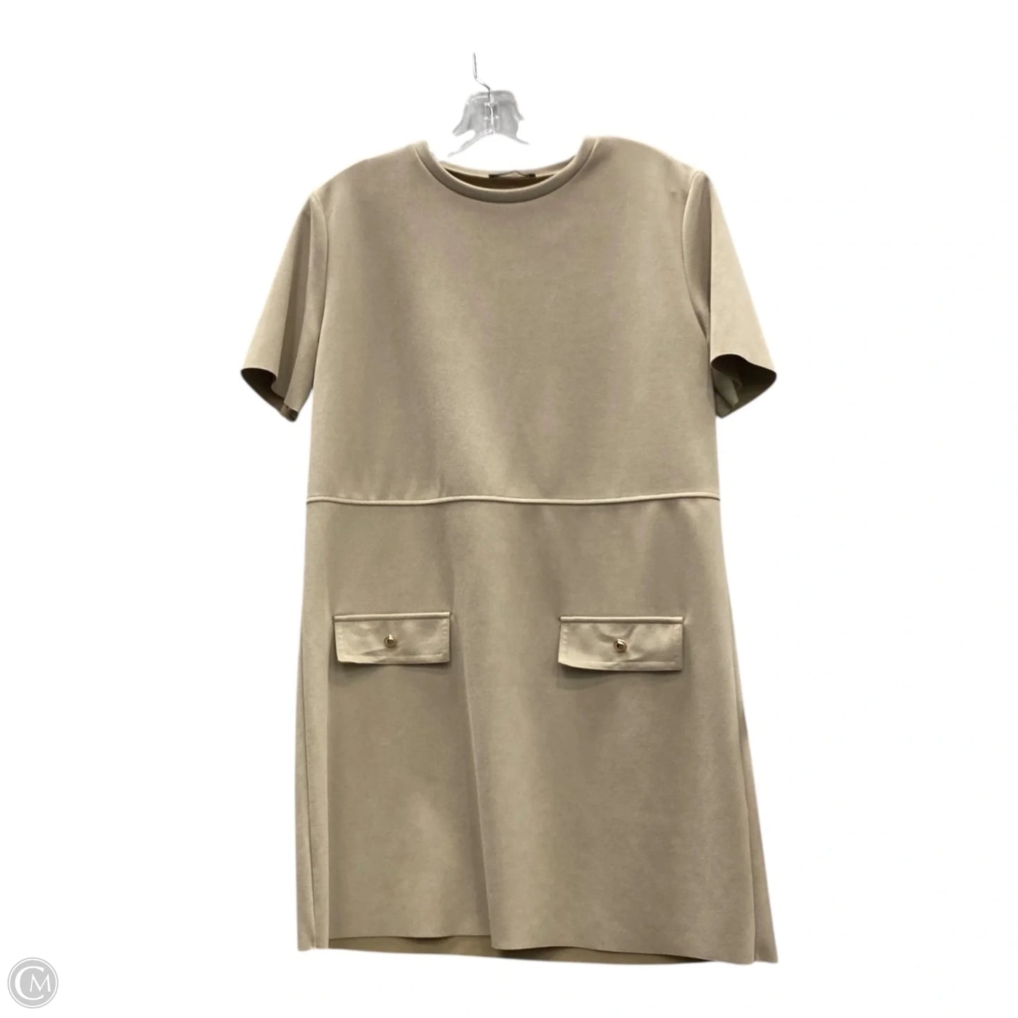 Dress Casual Short By Zara In Tan, Size: L