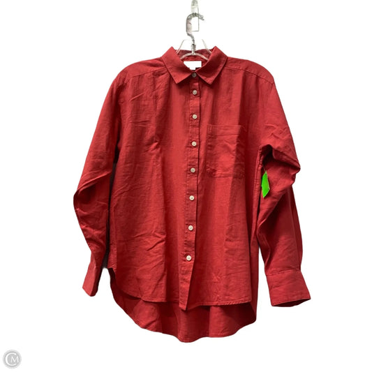 Top Long Sleeve By Loft In Red, Size: Xs