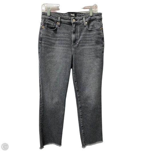 Jeans Cropped By Paige In Grey, Size: 8
