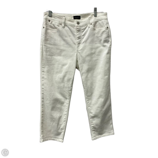 Jeans Cropped By Talbots In Ivory, Size: 6p