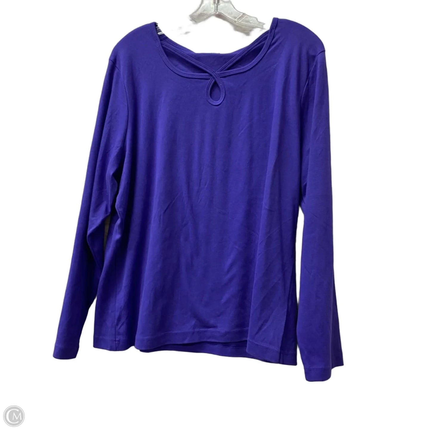 Top Long Sleeve Basic By West Bound In Purple, Size: 1x