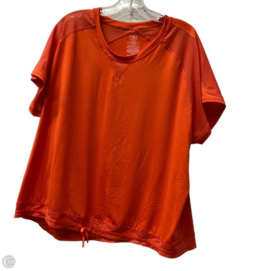 Athletic Top Short Sleeve By Atlantic In Orange, Size: 3x