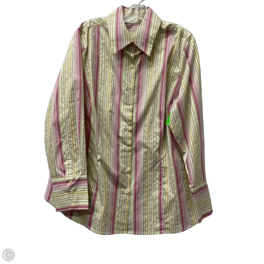 Top Long Sleeve By Merona In Pink & Tan, Size: 2x