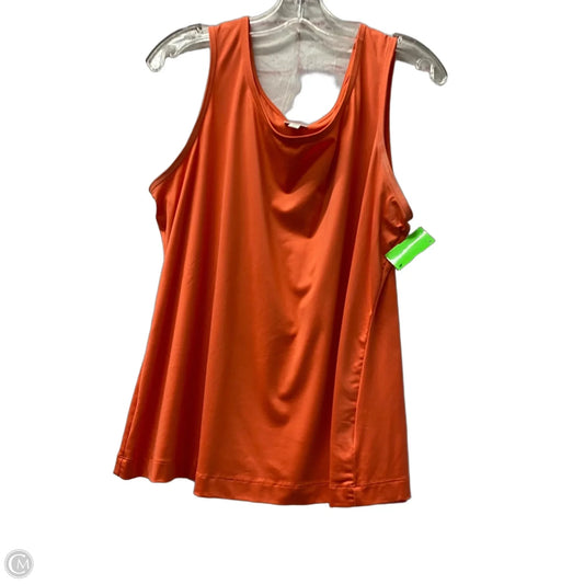Top Sleeveless By Jm Collections In Orange, Size: 1x